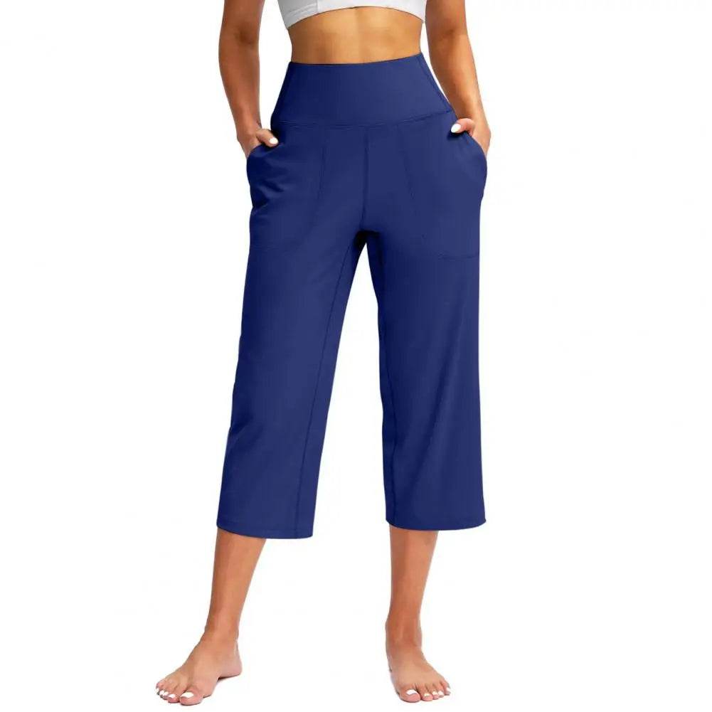 Women Elastic High Waist Capris - P12 Hub Europe