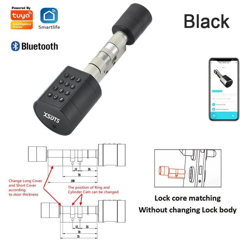 Fingerprint Cylinder Lock Smart Door Lock, App, Card, Code, Key - P12 Hub Europe