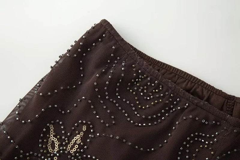 Sequin Baggy Wide Pants - P12 Hub Europe