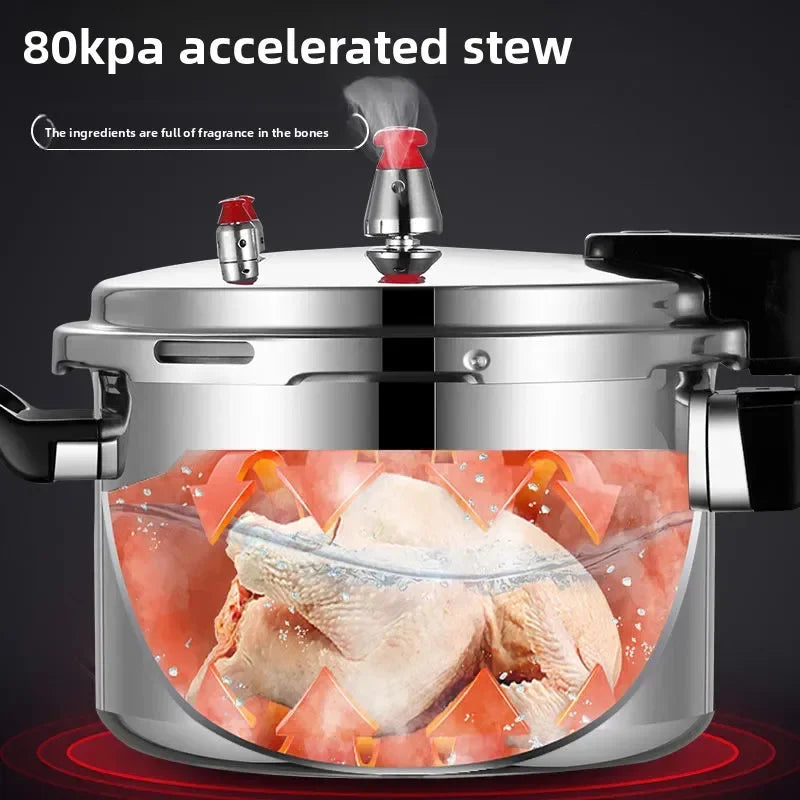 3/4/5L Aluminium Alloy Kitchen Pressure Cooker Gas Stove Cooking Energy-saving Safety Protection Outdoor Camping Cookware