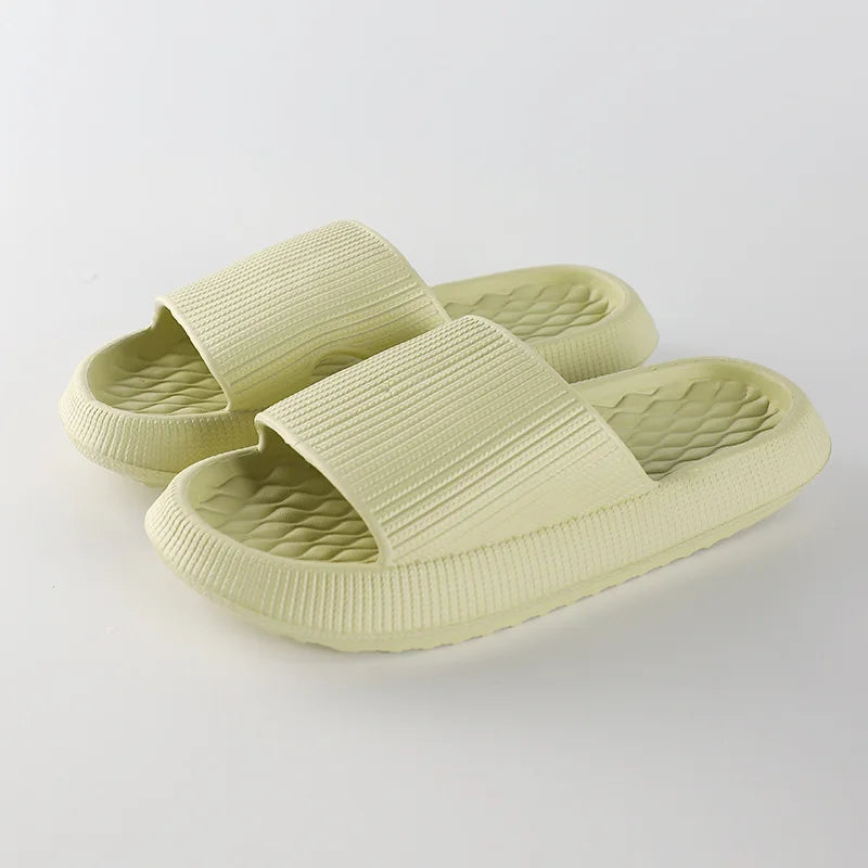 Crestar Women Summer Slippers Indoor Thick Sole Non-slip Bathroom Slides Comfort Soft Sole EVA Sandals Lady Beach Platform Shoes
