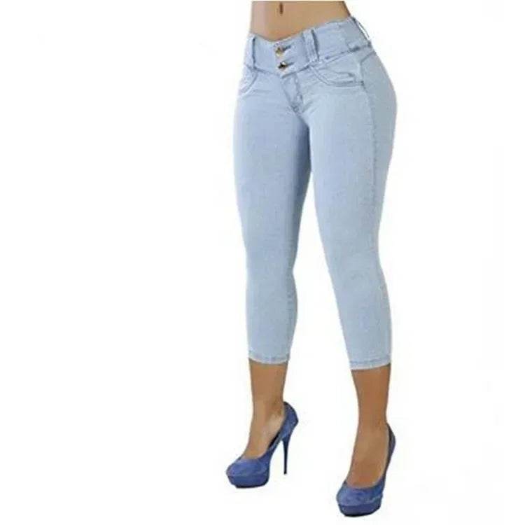 Women's Slim Fit Cropped Jeans - P12 Hub Europe