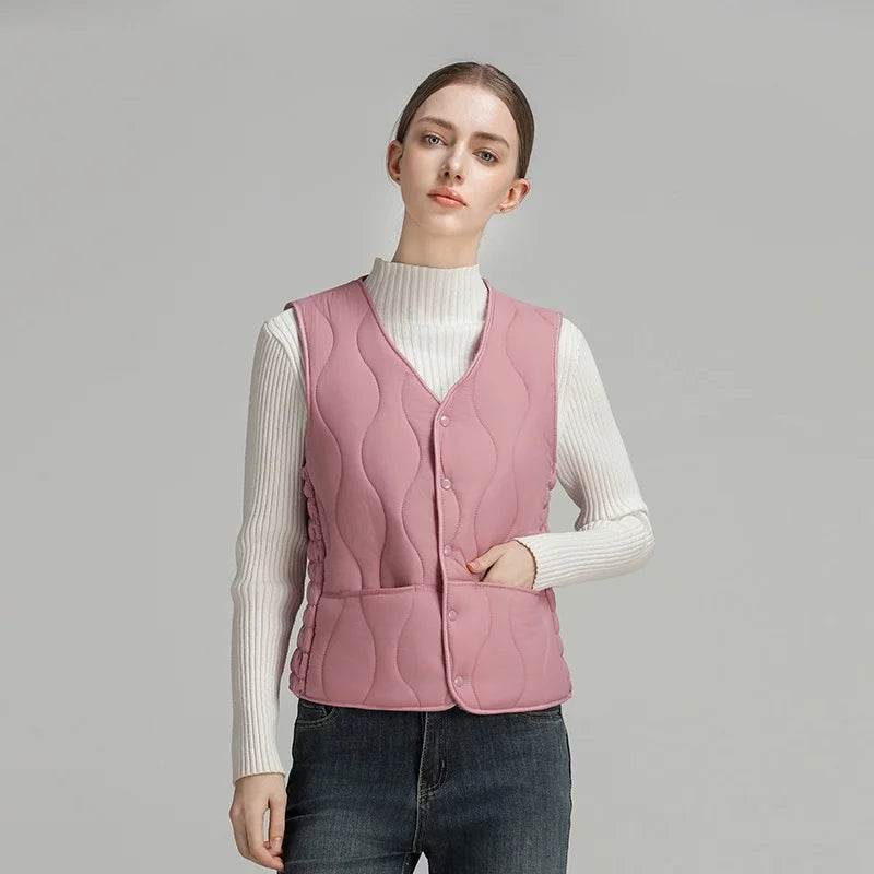 Women's Lightweight Down Vest - P12 Hub Europe