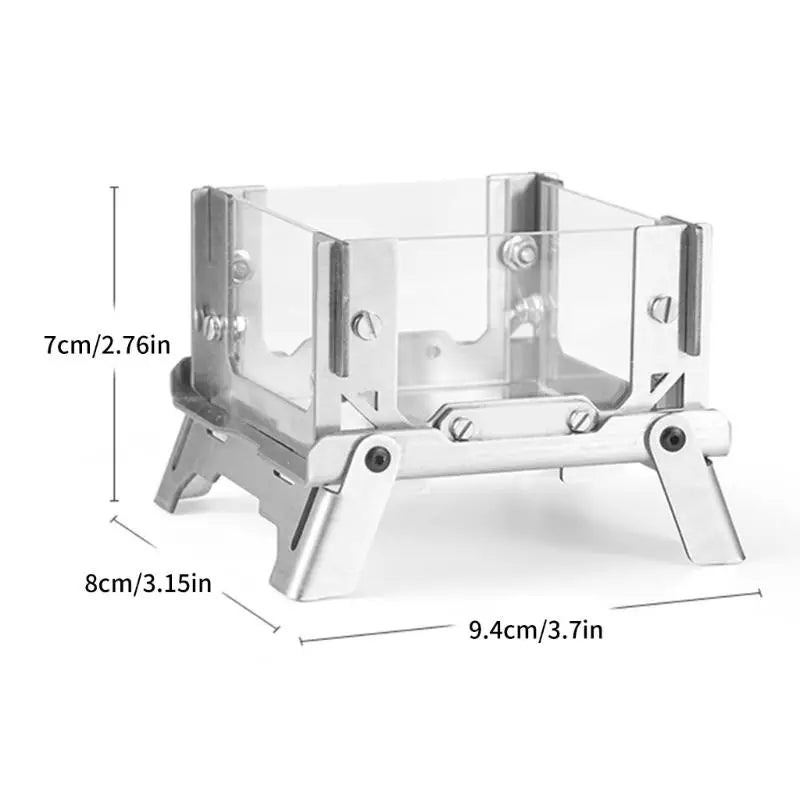R6FE Heat Resistant Stainless Steel Portables Stove for Camp Backpacking Trip