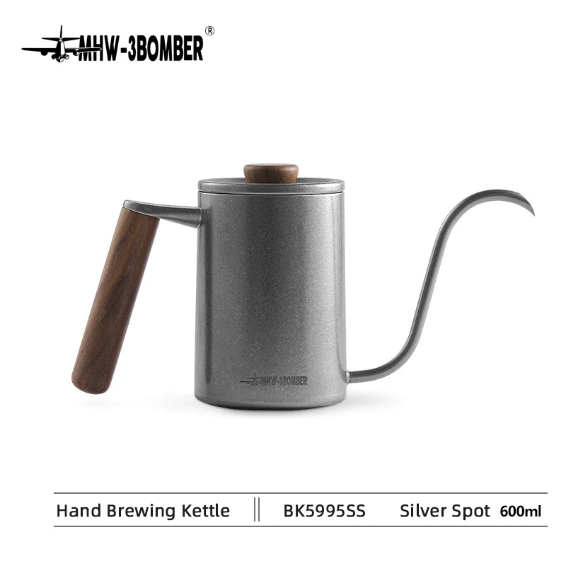 MHW-3BOMBER Pour Over Coffee Kettle 400ml/600ml Stainless Steel Gooseneck Tea Water Pot Chic Cafe Barista Kitchen Accessories