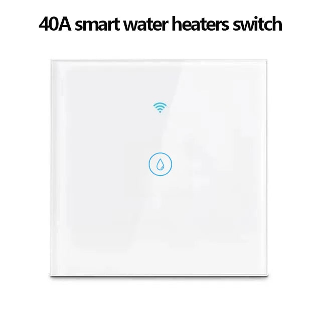 40A Tuya Smart Wifi Water Heater Boiler Touch Switch EU for Lighting Water Heater Air Conditioner Works with Google Home Alexa