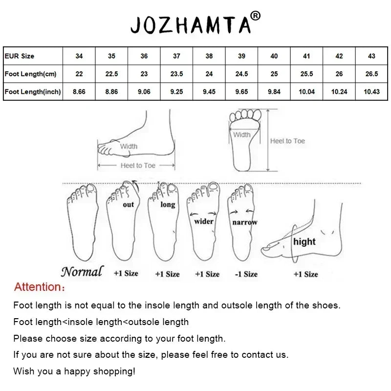 JOZHAMTA x irilook Size 34-43 Women Real Leather Sandals For Women High Heels Shoes Sexy Pointy 2025 Summer Party Wedding Shoes