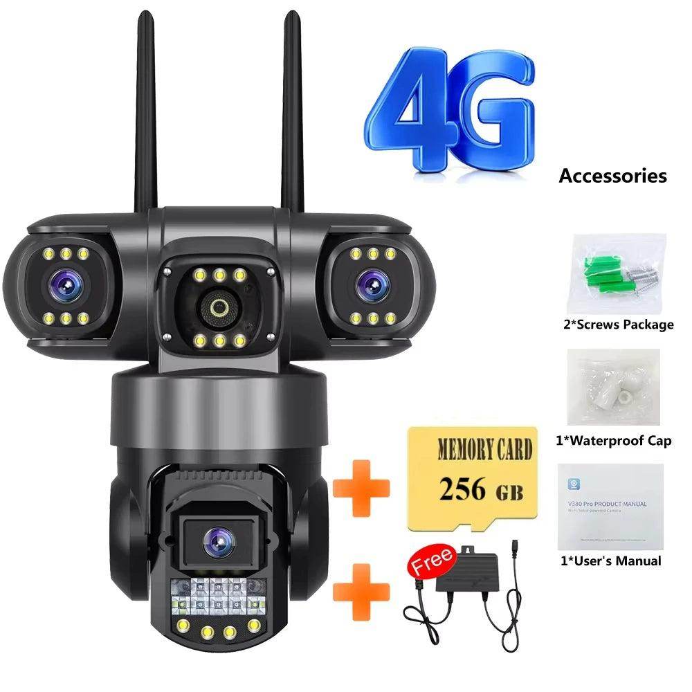 Camera PTZ 3-Lens 4G/WiFi 12MP, 10x Zoom, Color Night - P12 Hub Europe