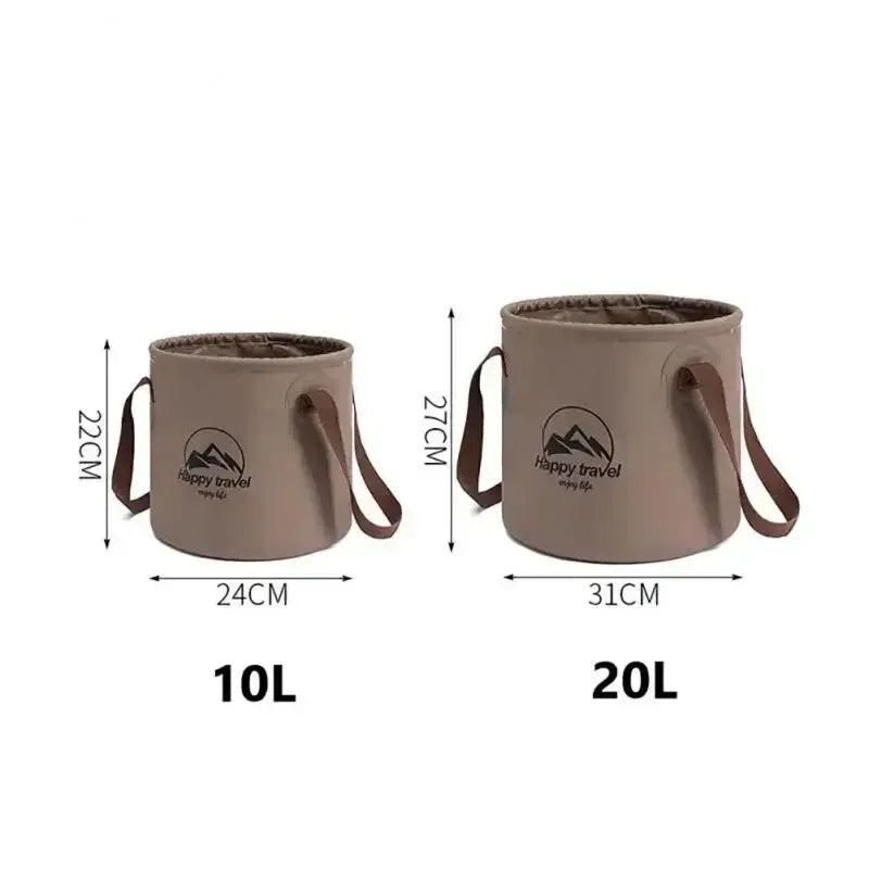 5/10/20L Outdoor Multifunctional Bucket Collapsible Portable Travel Bucket Large Capacity Carrying Bucket Camping Fishing Bucket