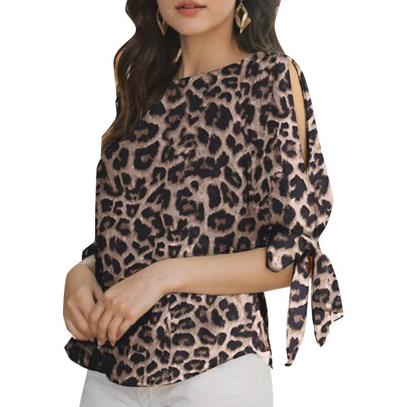 Women's Leopard Print Blouse - P12 Hub Europe