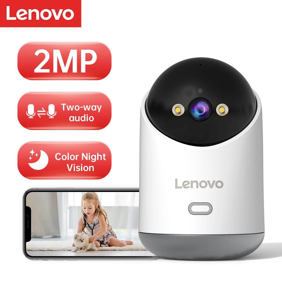 Camera Lenovo 2MP WiFi PTZ Auto Track, 2-Way Audio - P12 Hub Europe