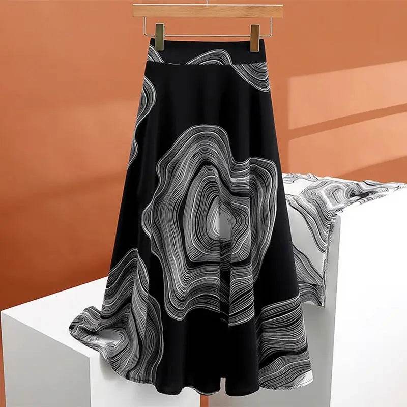 Women's Printed Midi Skirt - P12 Hub Europe