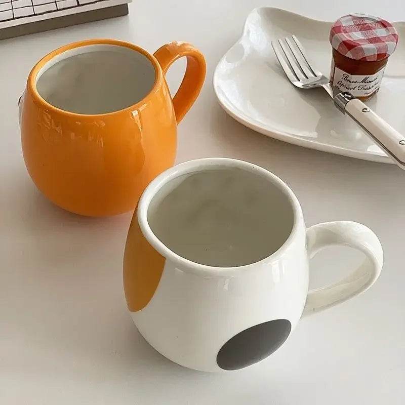 3D Relief Cat Paw Ceramic Mug Japanese Cartoon Cute Couple Cup Gift Korean Hand Drawn Retro Style Birthday Christmas Gifts - P12 Hub Europe