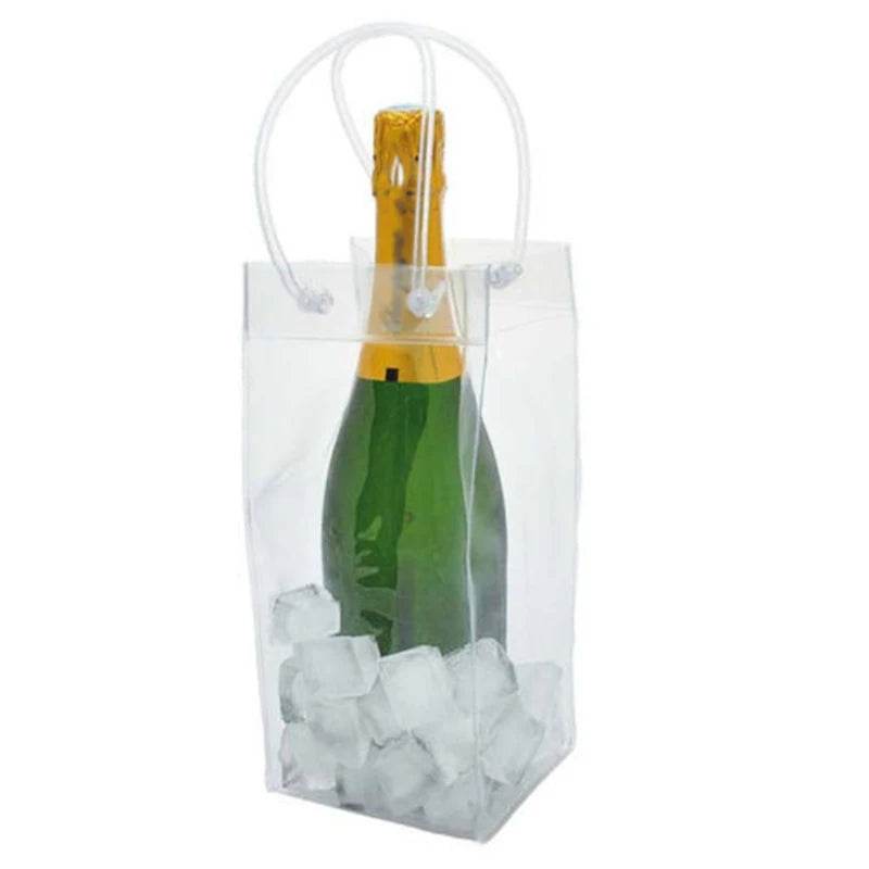 Ice Bag Wine Beer Champagne Bucket Drink Bottle Cooler Chiller Foldable Carrier PVC Ice Wine Bag Picnic Ice Wine Utensils - P12 Hub Europe
