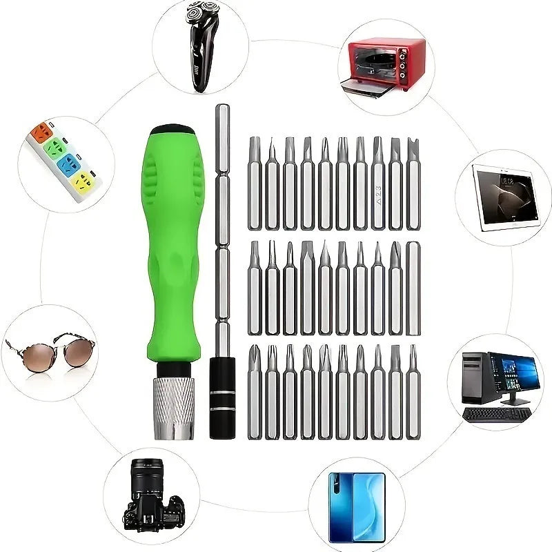 32 in 1 Screwdriver Set Precision Mini Magnetic Screwdriver Drill Bit Set Mobile I Camera Repair