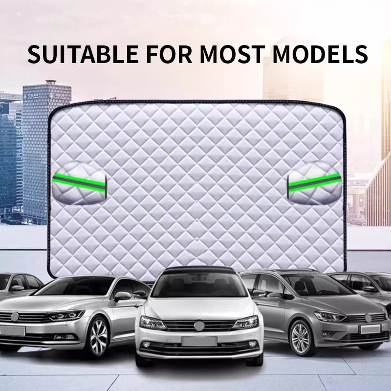 Summer Windshield Cover UV Reflective Sun Shade Waterproof 4-Season Universal Sun Protection Cover Winter Snow Shield Car Cover