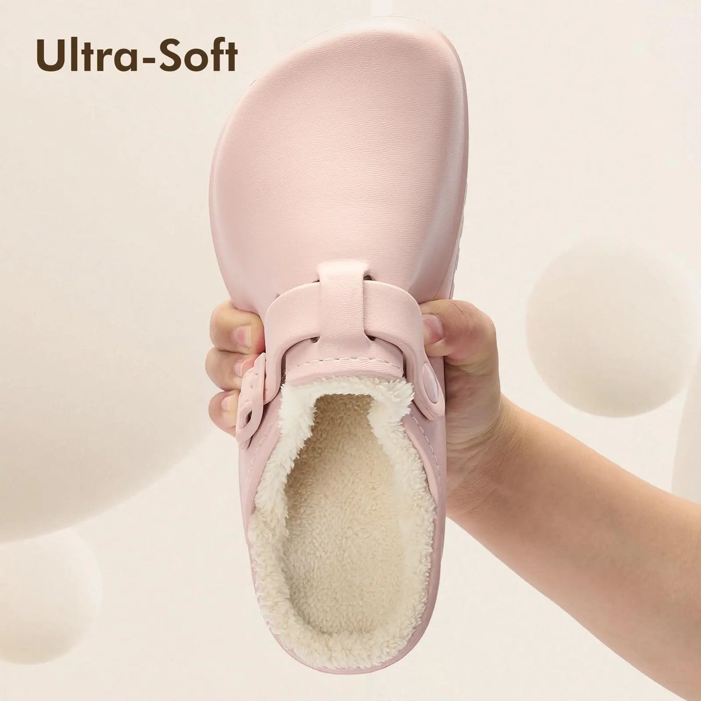 Asgard Fur Women Slippers New Anti-slip Waterproof Plush Lined Outdoor Garden Shoes Winter Fluffy Shoes Warm Fuzzy House Slides