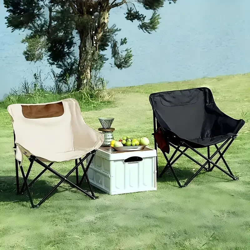 Camping Folding Moon Chair Portable Chair Lightweight Camping Chair Picnic Fishing Small Horse Stool Student Sketching Outdoor