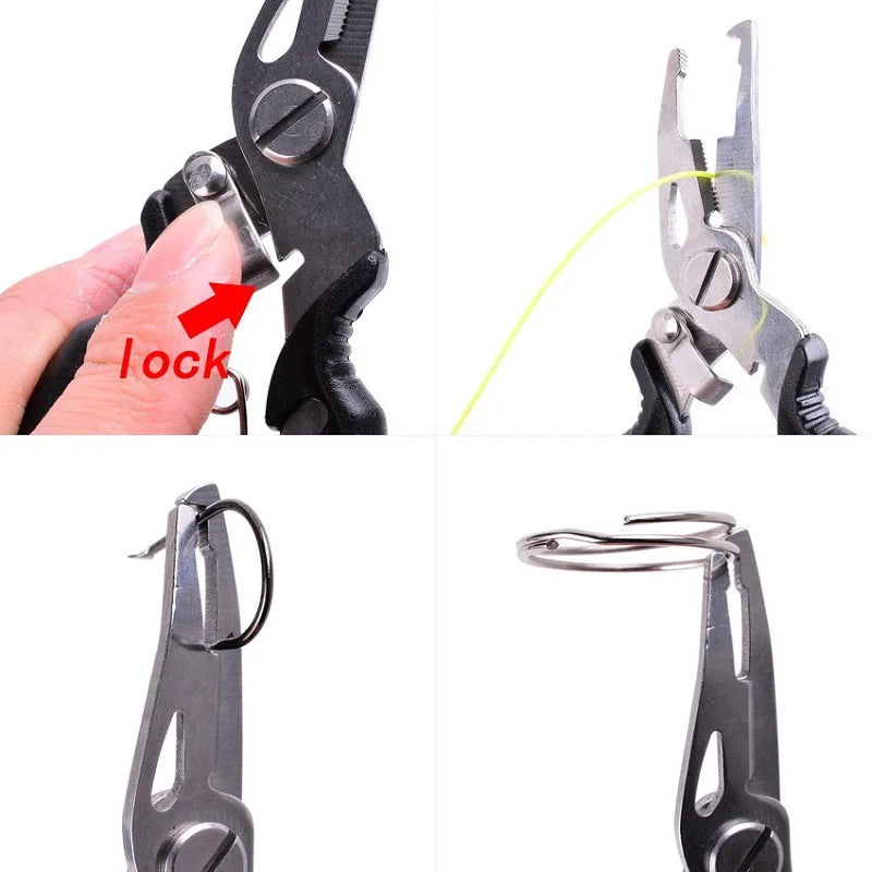 Multifunction Stainless Steel Fishing Pliers Tools Tackle Pliers Vise Knitting Flies Braid Scissors Set Fish Tongs Accessories