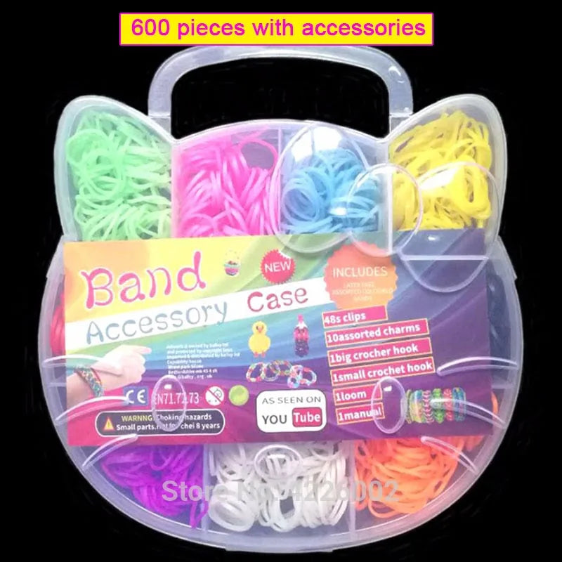 Pantone Color Western European Style Rubber Band Rainbow Knitting Machine Bracelets Loom Bands Arts & Crafts, DIY Toys