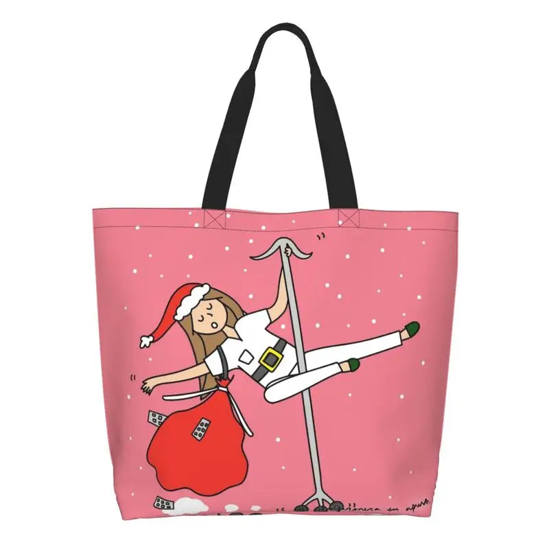 Cartoon Doctor Nurse Enfermera En Apuros Grocery Bags Large Capacity Aesthetic Merch For Woman Street Shoulder Bag