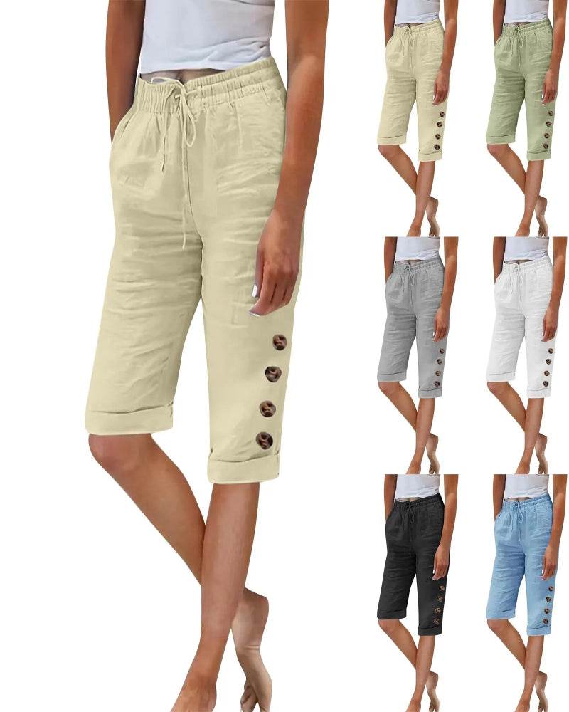 Women's Summer Cotton Linen Pants - P12 Hub Europe