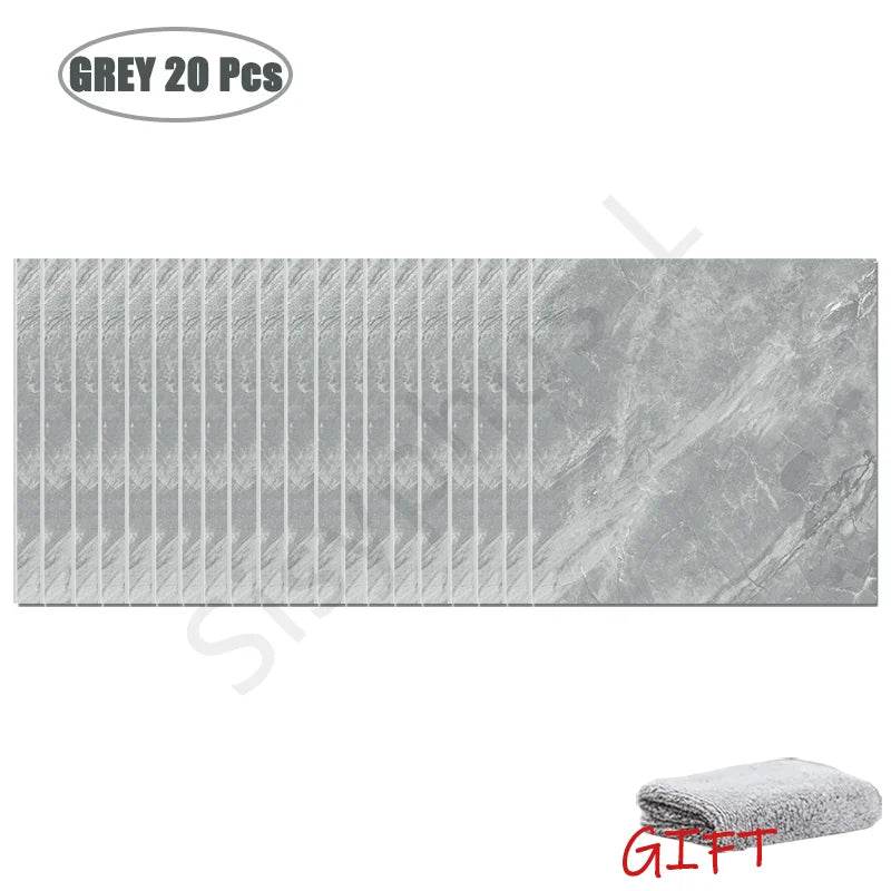 10-50Pcs PVC Marble Wall Stickers Self-Adhesive Thickened Tile Sticker Bathroom Waterproof Floor Sticker Kitchen Home Decoration - P12 Hub Europe