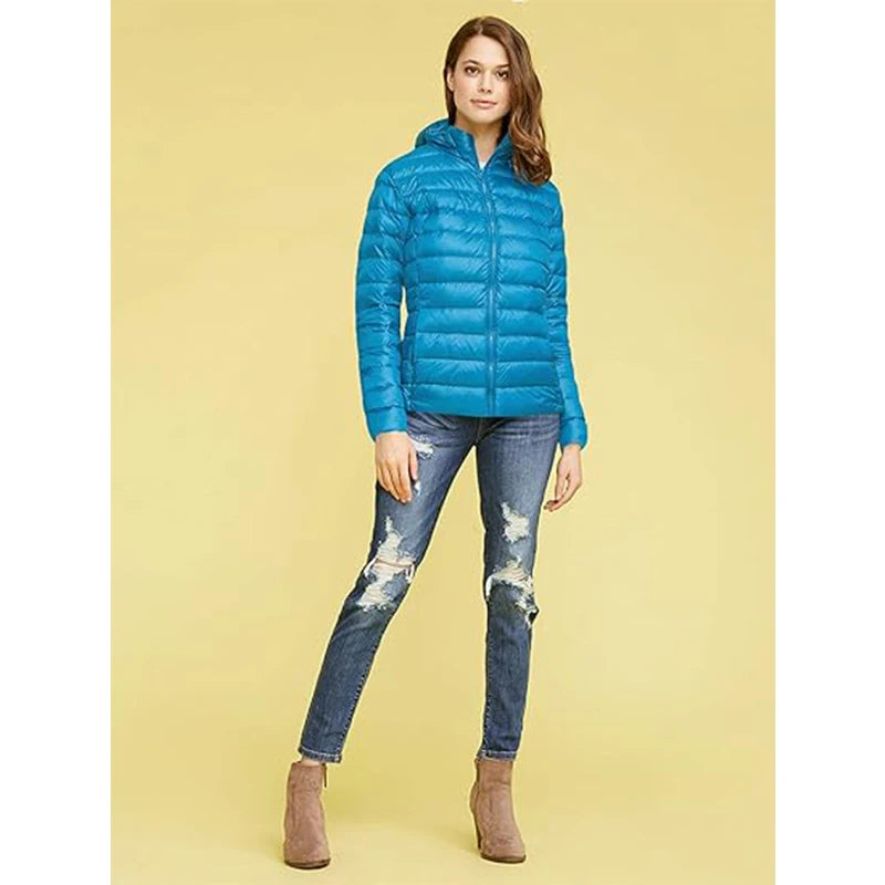 Women's Down Jacket Climbing Clothes Sportswear Hiking 90% White Duck Down Coat Warm Sports Camping Outing Trekking