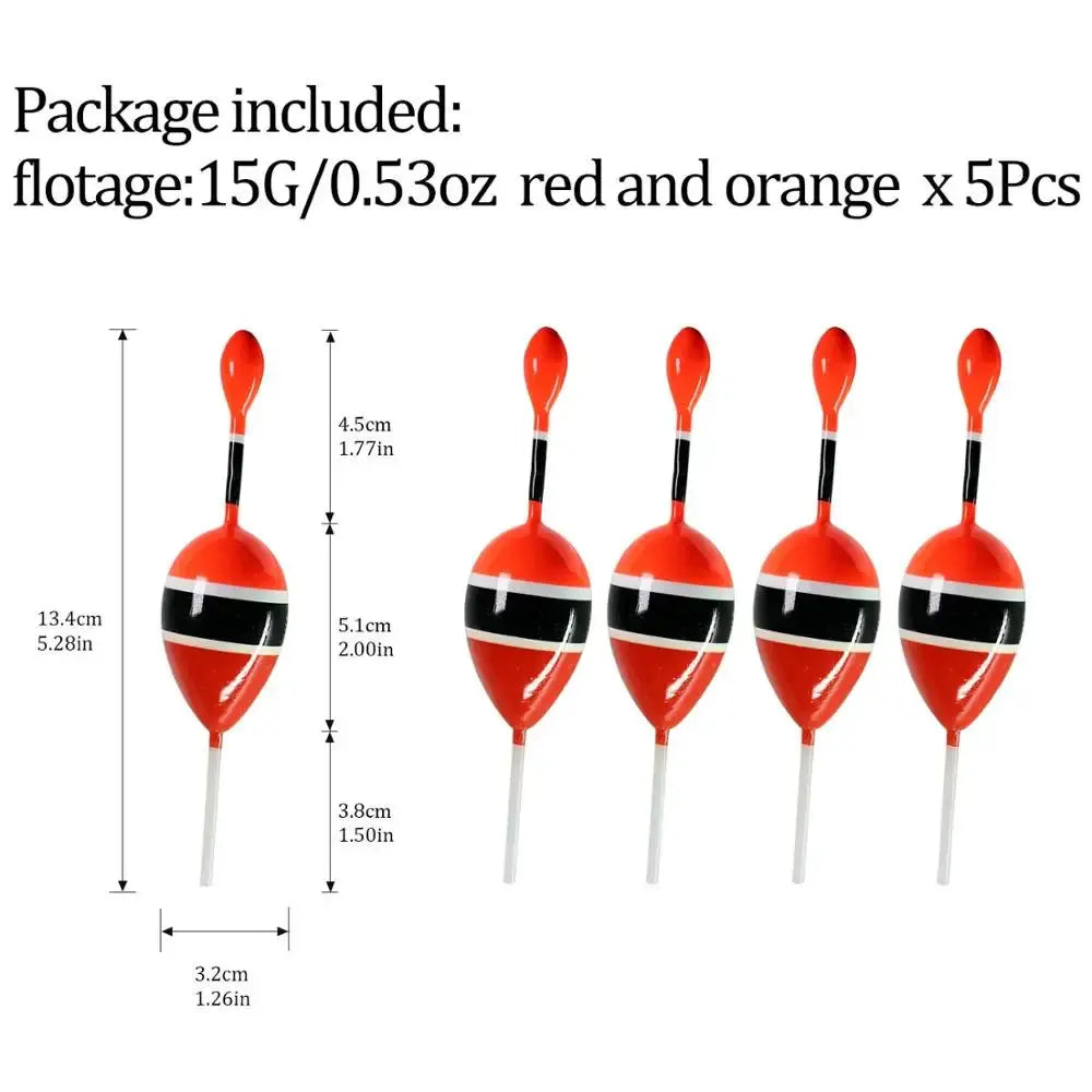 THKFISH 5pcs Fishing Floats Slip Bobber Rigs Balsa Wood Sea Fishing Float 5g 15g Buoyancy Fishing Buoys For Catfish Fishing