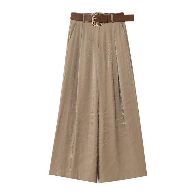 HipSeam Satin Wide Leg Trousers - P12 Hub Europe