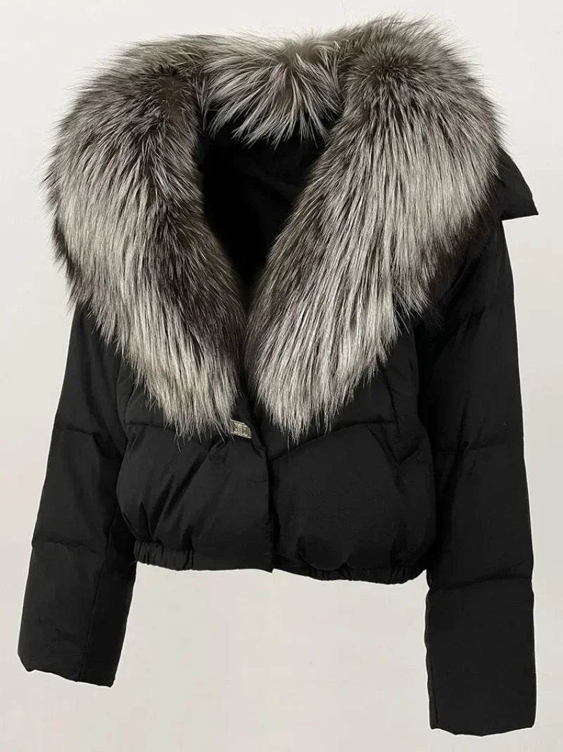 Short Fox Fur Down Puffer - P12 Hub Europe
