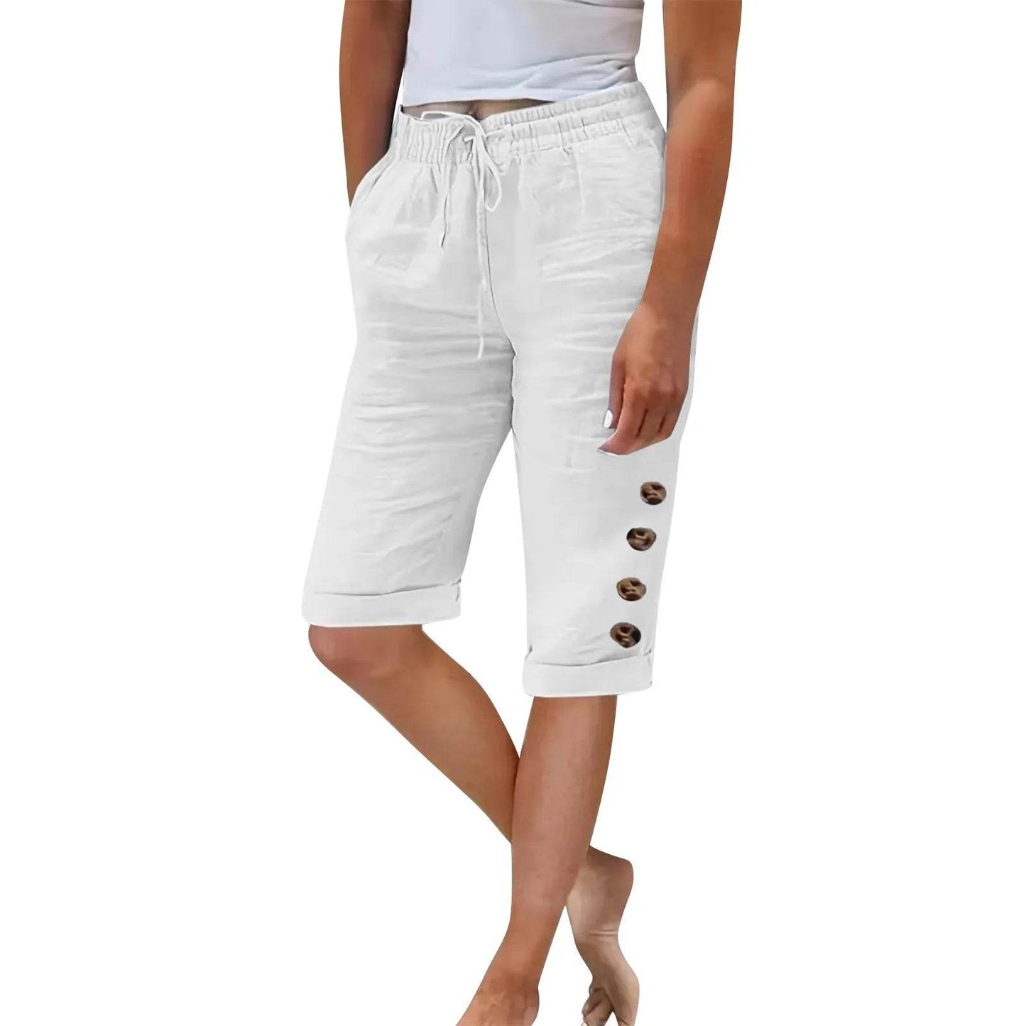 Women's Summer Cotton Linen Pants - P12 Hub Europe