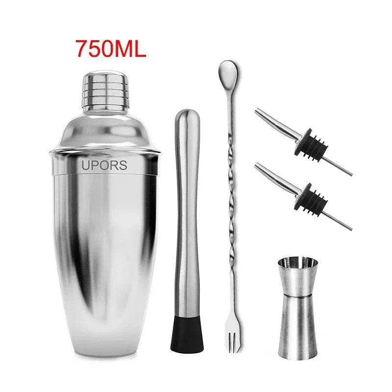 UPORS Stainless Steel Cocktail Shaker Mixer Wine Martini Boston Shaker For Bartender Drink Party Bar Tools 550ML/750ML - P12 Hub Europe