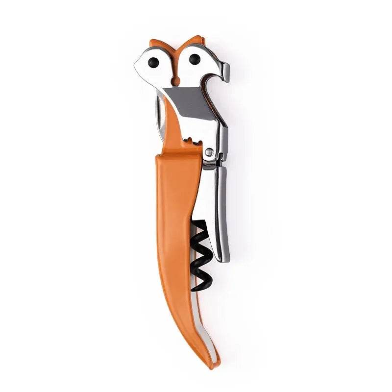 Dog Wine Bottle Opener Corkscrew with Foil Cutter Beer Opener Animal Lover in Zoo Dog Cat Bird Fox Shark Robot Owl Butterfly - P12 Hub Europe