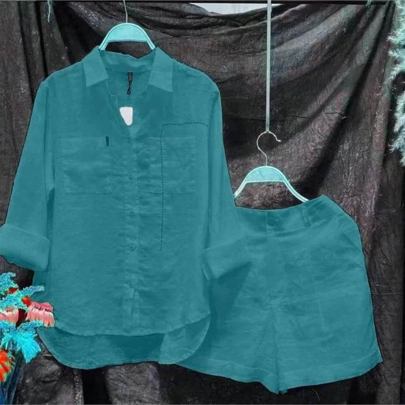 Cotton Linen Shorts Set - P12 Hub Europe