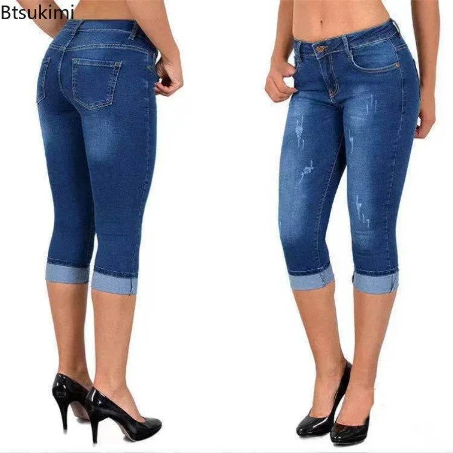 Skinny Denim Capri Pants - P12 Hub Europe