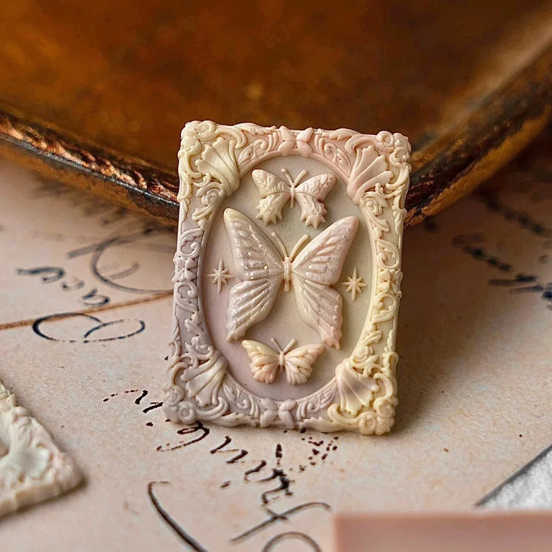 Fire Seal Seal Head Multi-Level Fine Carving Handmade Diy Toy Cute Relief Brass Head Stamp Toy Envelope Invitation Colorful Seal