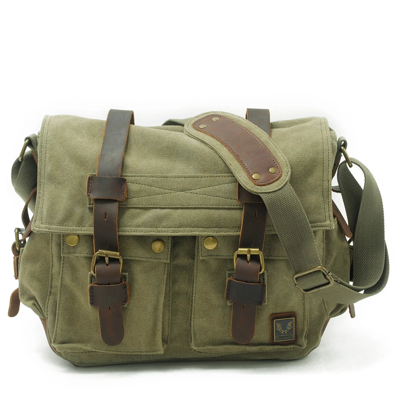 MUCHUAN Canvas Leather Men Messenger Bags Big Satchel Shoulder Bags Male Laptop Briefcase Travel Handbag