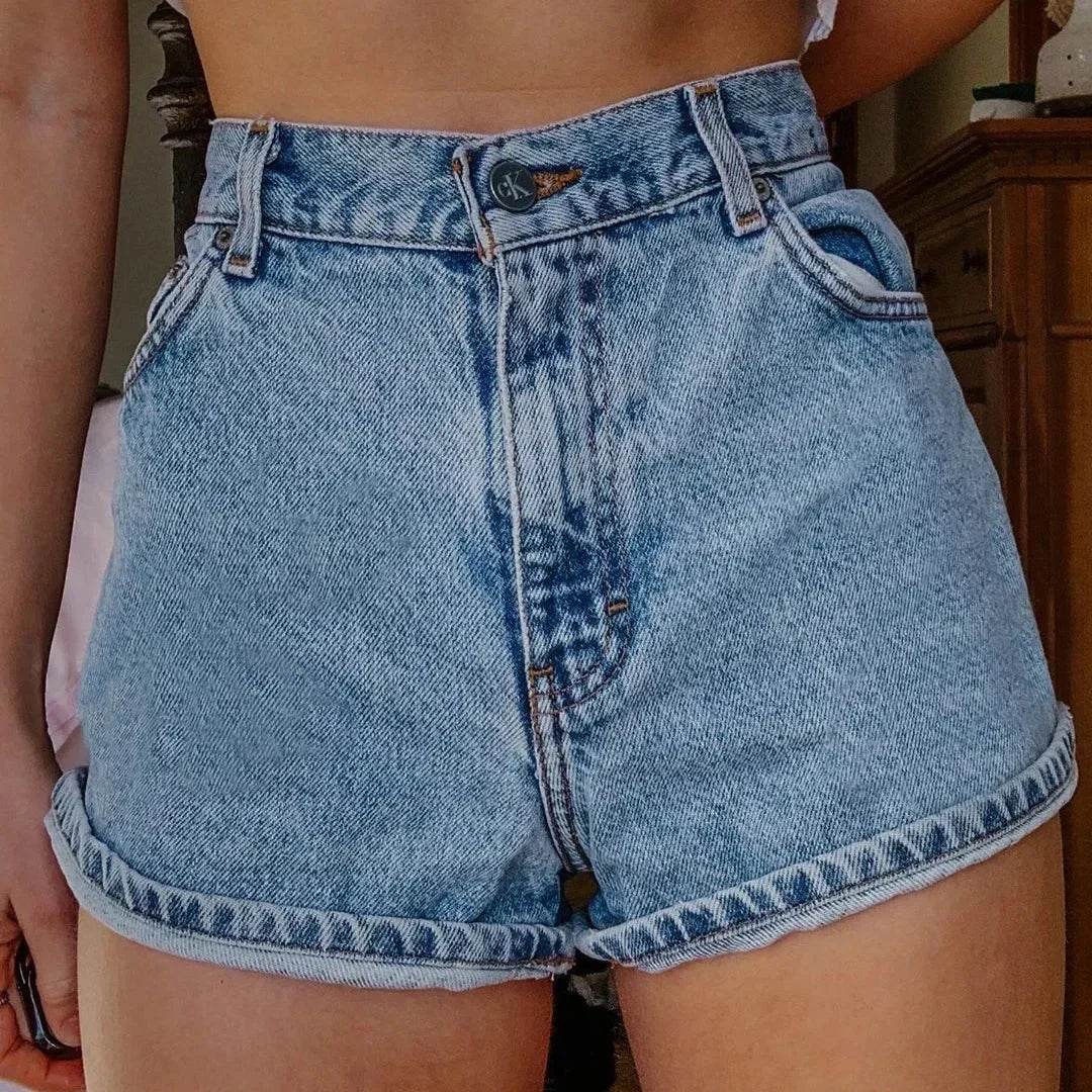 Floral Embroidered High Waist Shorts - P12 Hub Europe