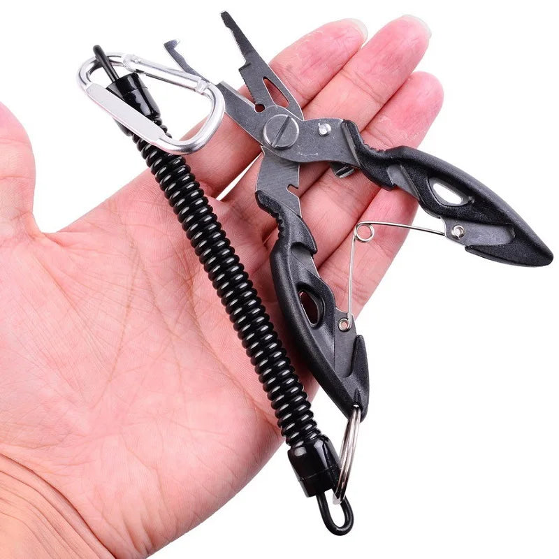 Multifunction Stainless Steel Fishing Pliers Tools Tackle Pliers Vise Knitting Flies Braid Scissors Set Fish Tongs Accessories