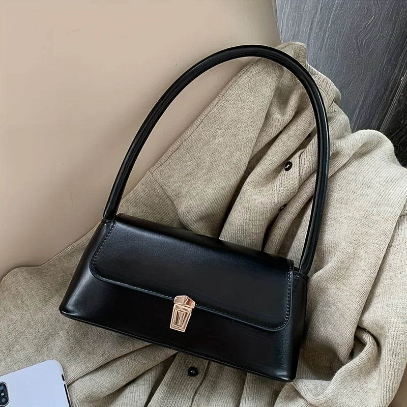 Fashionable Retro Baguette Bag for Women, Elegant Underarm Shoulder Bag, Small Luxury Tote for Daily Commute