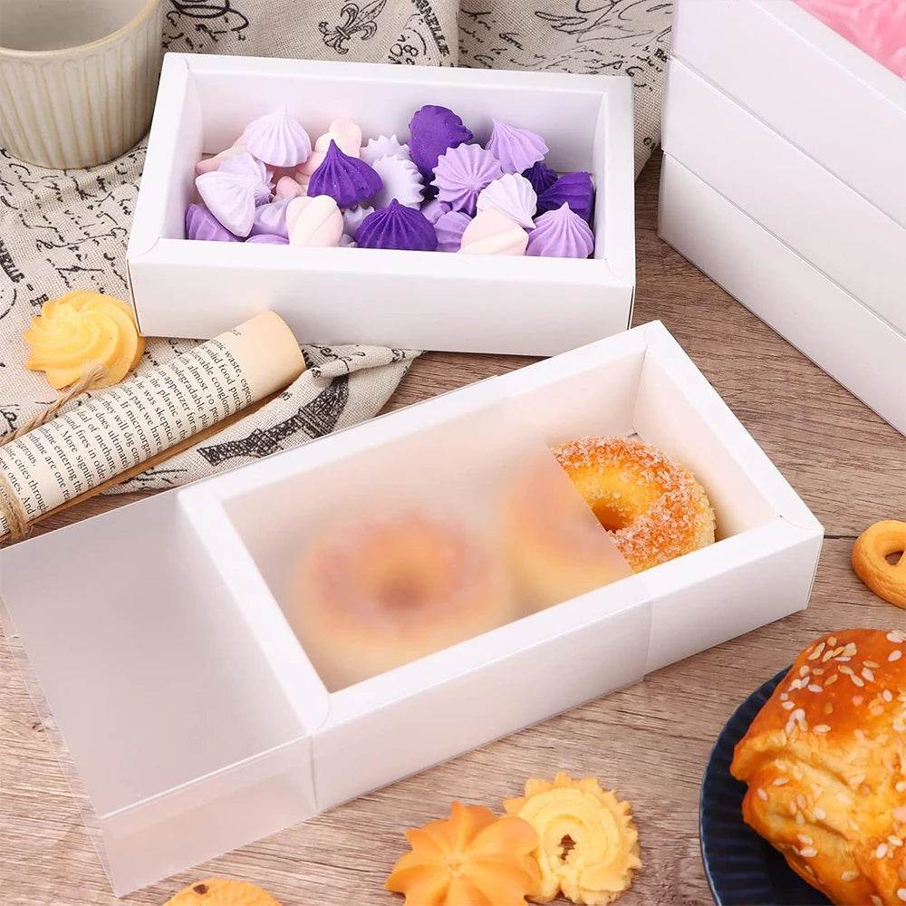 10Pcs Pull-Out Gift Boxes Drawer Kraft Paper Boxes with Clear Window Gift Jewelry Packaging Business Wedding Birthday Party - P12 Hub Europe
