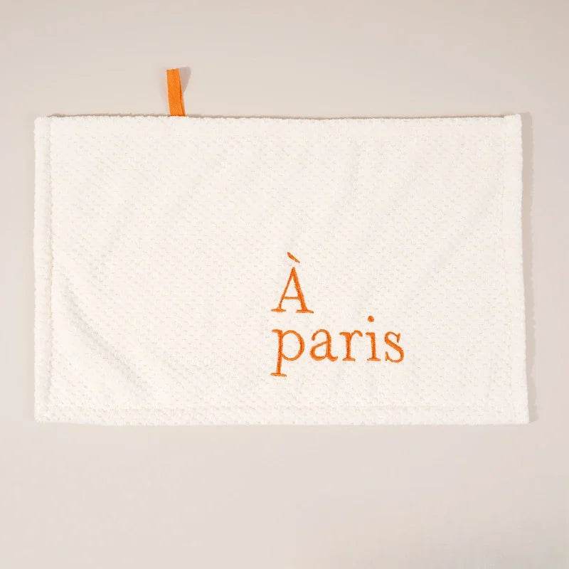 Nordic Hanging Hand Towel Home Embroidery Thickened Coral Velvet Absorbent Small Towel for Kitchen Bathroom Hankerchief - P12 Hub Europe