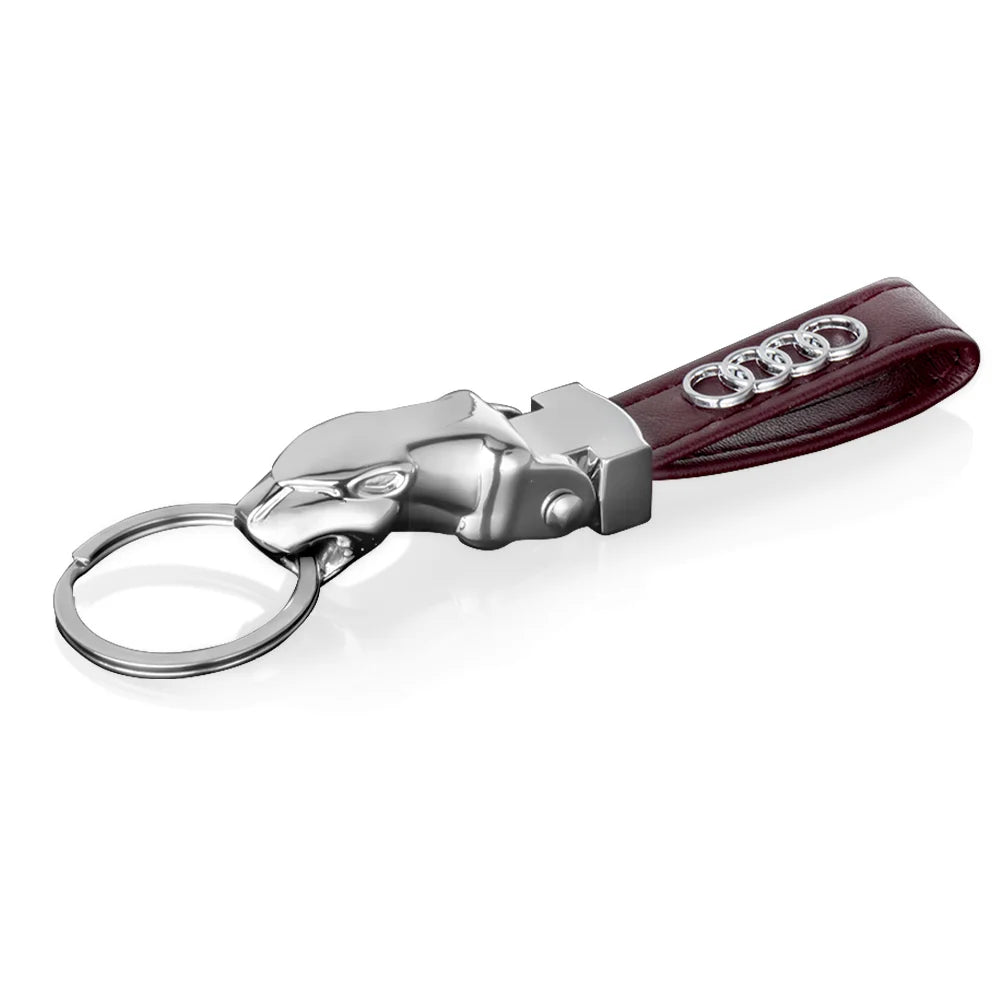 3D Metal/Leather Car Logo Key Chain Keyring Auto Interiors Accessories For Audi Sline A1 A2 A3 A4 A4L A5 A6 A7 A8 A8L TT Q1 Q2