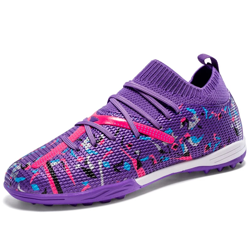 Pink Artificial Grass Soccer Shoes Men High quality Non Slip Football Shoes for Men Football Field Cleats Adult tenis de fútbol