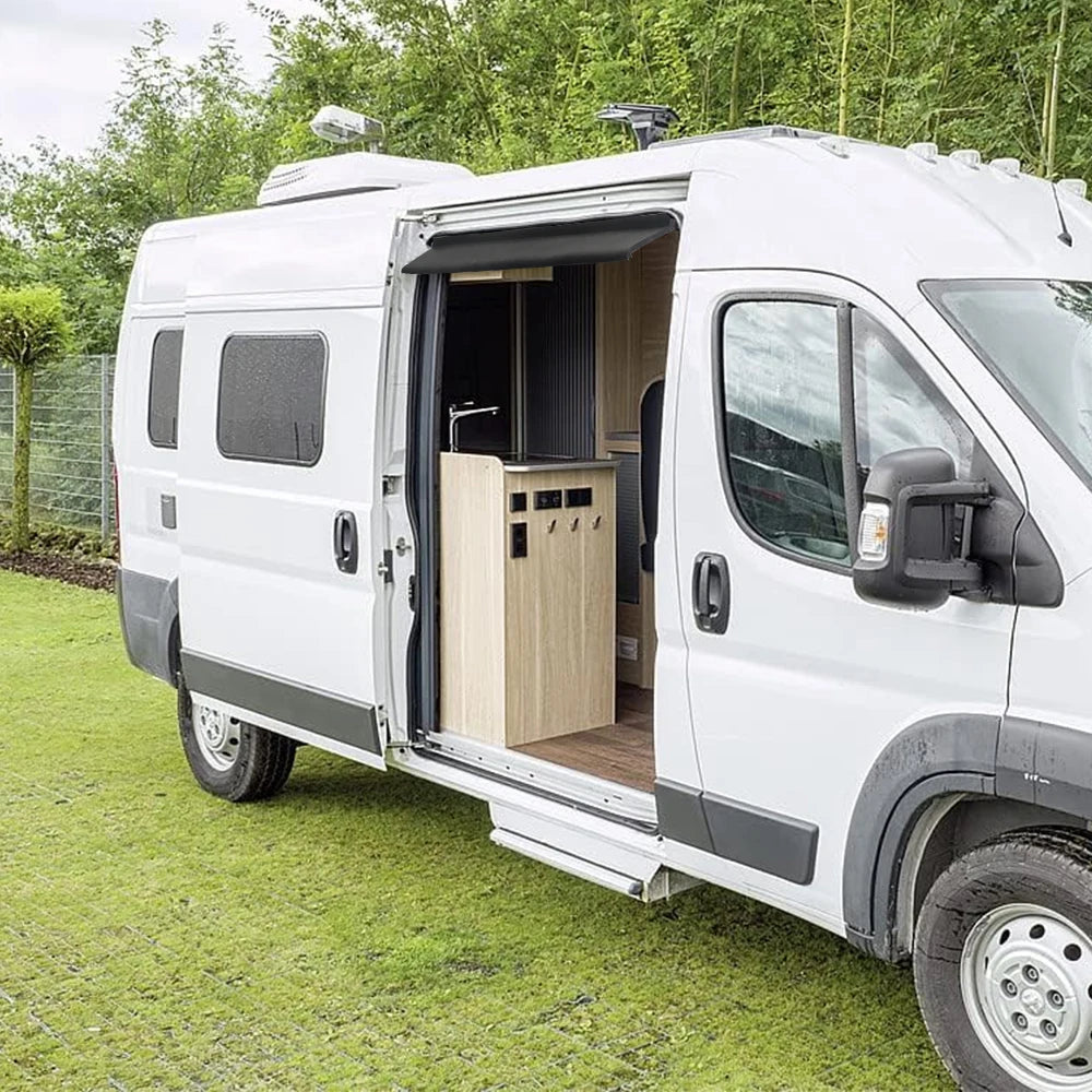Caravan Motorhome Camper Van Rain Deflector Rain Gutter For Fiat Ducato, VW T5 T6 FORD TRANSIT Sliding Door