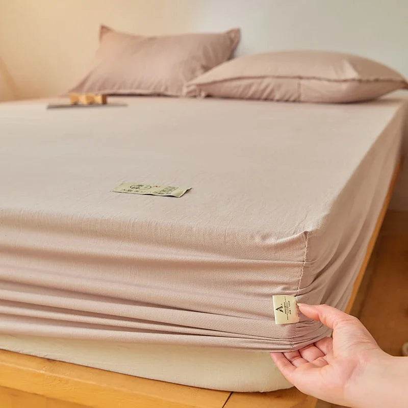 Fitted Bed Sheet Luxury Egyptian Pure Cotton Mattress Cover Bedspreads Elastic Bed Linens Soft Bedsheet (Pillowcase Can Order) - P12 Hub Europe