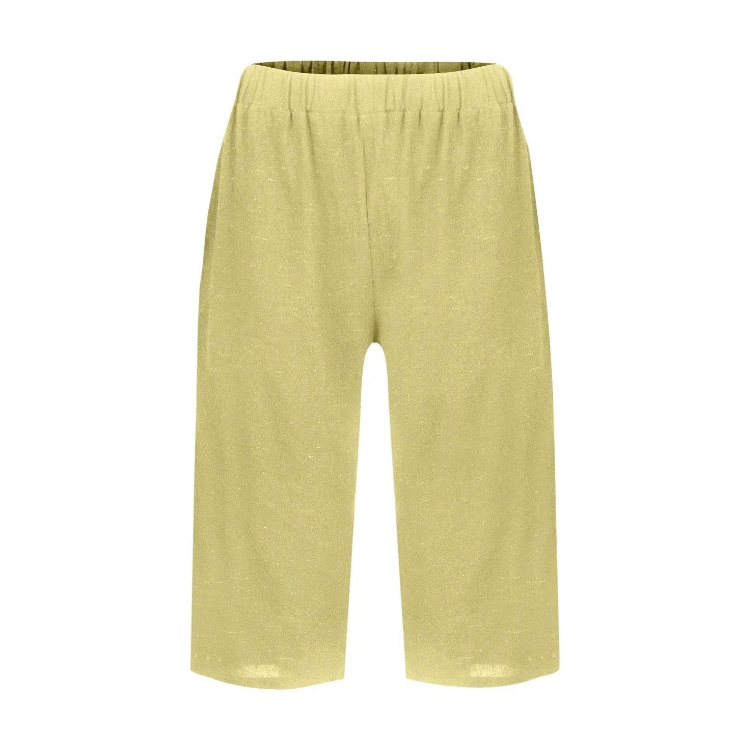 High Waist Solid Workout Capris - P12 Hub Europe