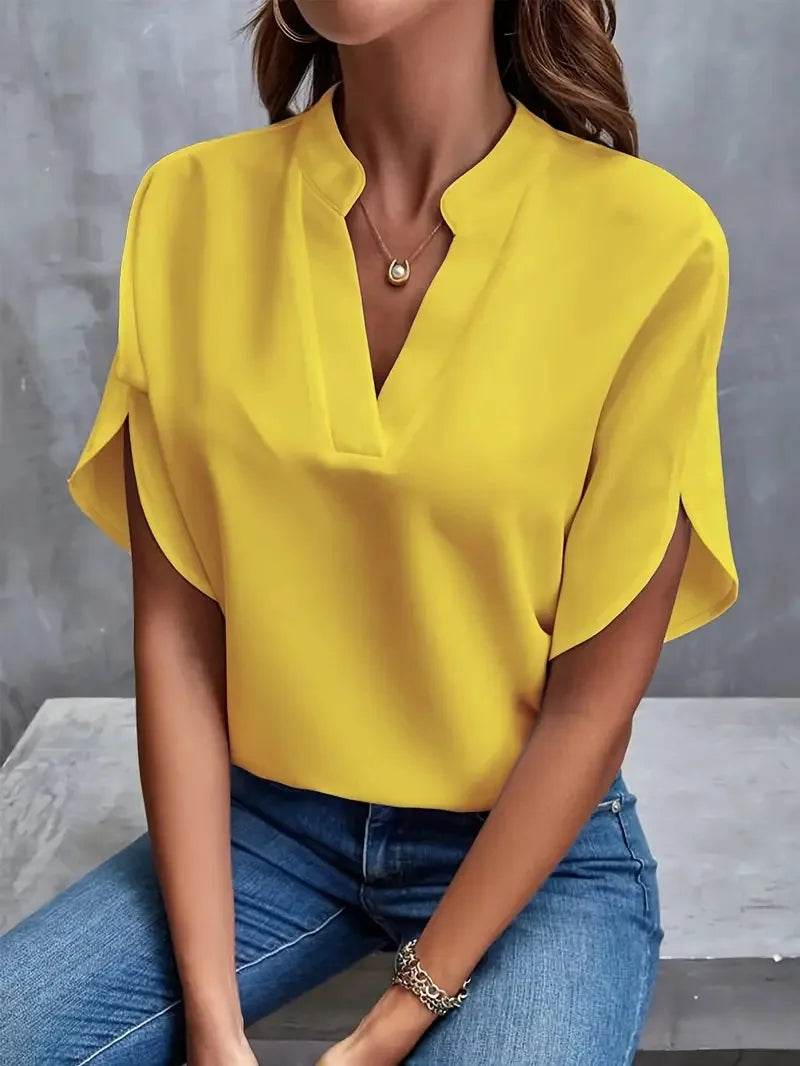 Summer Women's V-neck Blouse - P12 Hub Europe