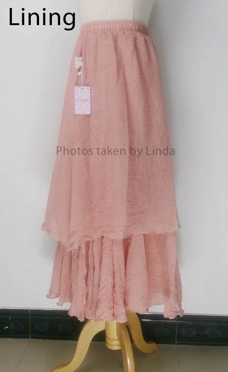 Women's Elegant Linen Maxi Skirt - P12 Hub Europe